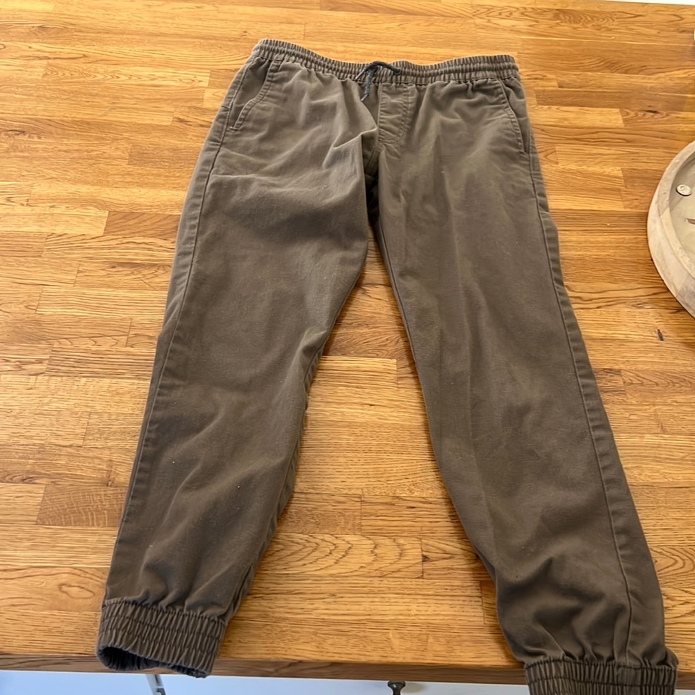 Boys brown Volcom khaki joggers